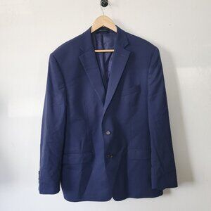 Lauren Ralph Lauren Mens Blue Blazer Solid 44R